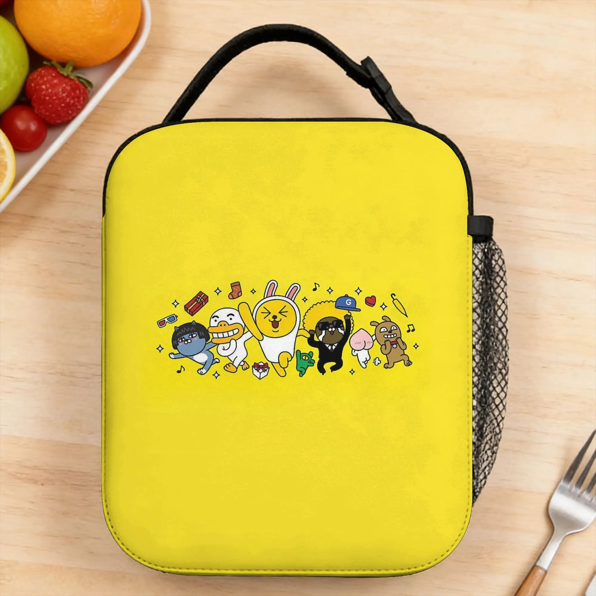 K-Kakaos F-Friends Lunch Bag Retro Picnic Lunch Box Designer Portable Zipper Cooler Bag