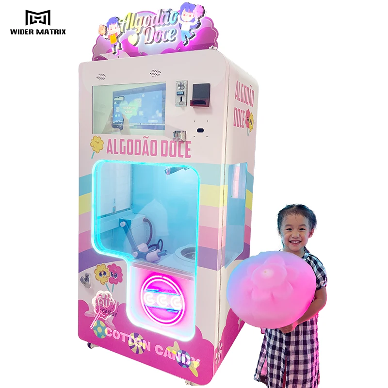 32 Kinds Flowers Full Automatic Floss Vending Machine New Upgrade Commercial Cotton Candy Making Machine