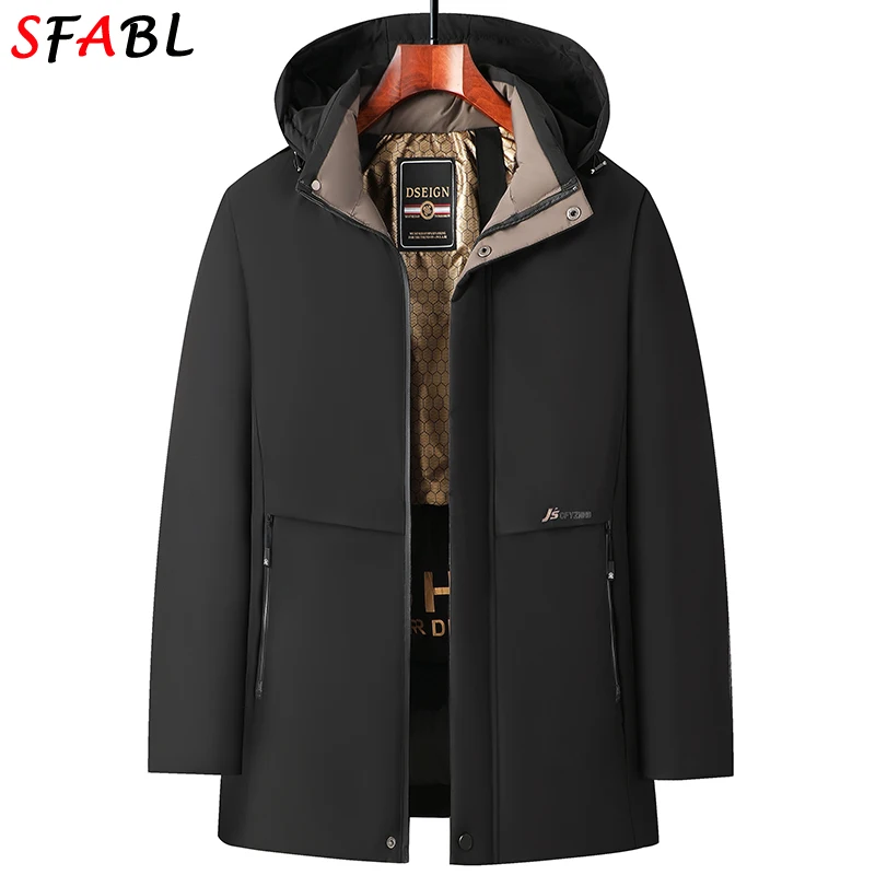 سترة شتوية للرجال بقلنسوة حرارية سترات شتوية سميكة مبطنة مصدات الرياح الداخلية سترات شتوية للرجال معاطف شتوية ملابس خارجية للتزلج