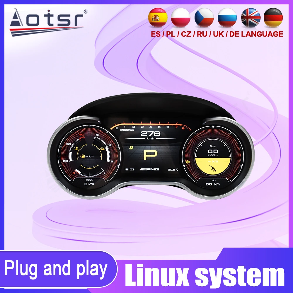 

Цифровая приборная панель, цифровая приборная панель виртуального кабина для Mercedes R-Class 2006-2017 и ML GL 2005-2010, аксессуар для обновления