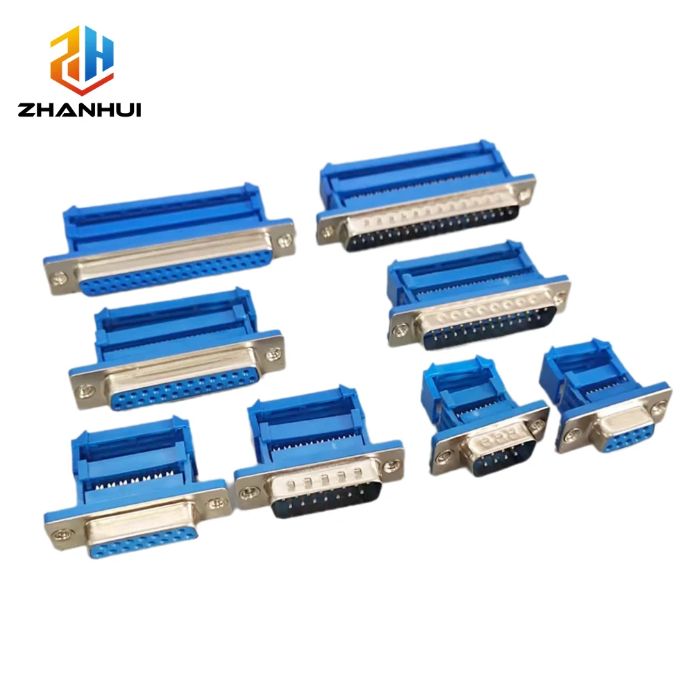 2/5Pcs D-SUB IDC Connector DIDC9/15/25/37 Pin Male & Female DB9 DB15 DB25 DB37 For Flat Cable