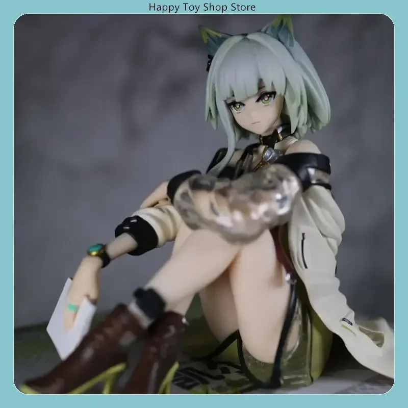 Arknights Kal'Tsit Sitting Pose Mini Figura Brinquedo Colecionável Macarrão Press Modelo Jogo Figura de Ação