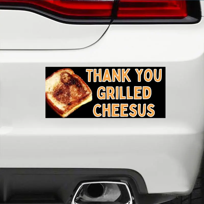 THANK YOU GRILLED CHEESUS Creative Car Stickers For Decor Window Windshield Bumper Sticker Accessories Waterproof Vinyl Decal