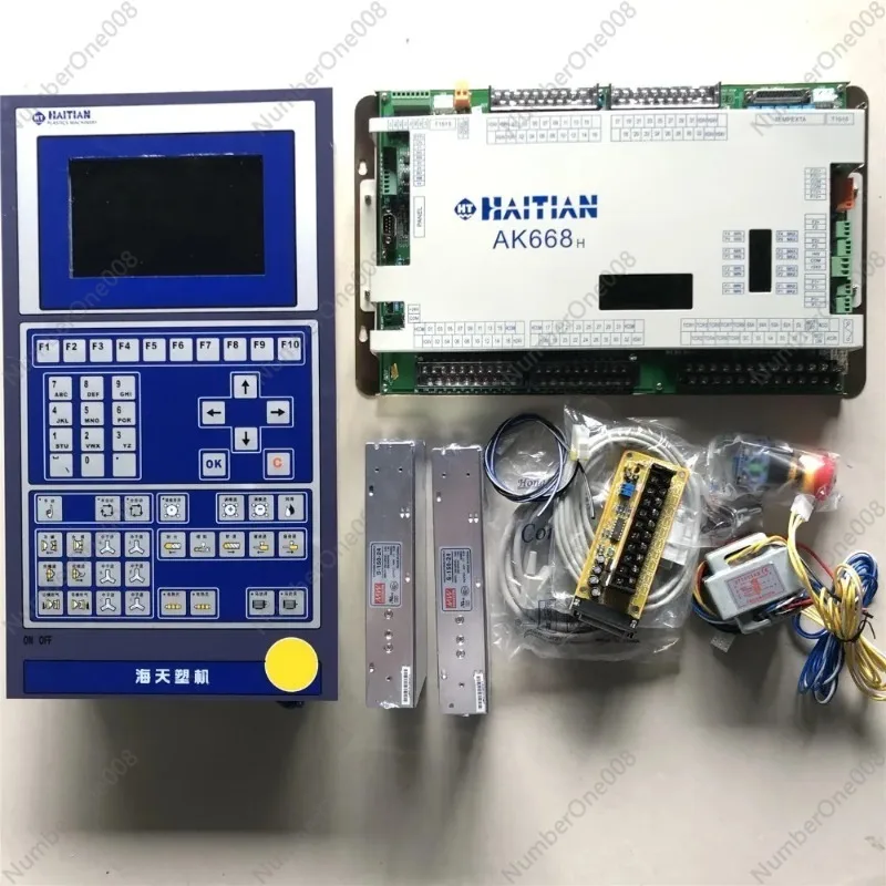 

HAITIAN AK668 with HMI Q7 panel , techmation control system full set PLC for plastic injection molding machine