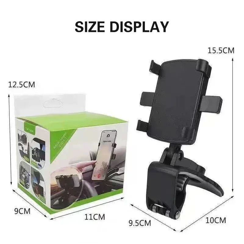 Car Mobile Phone Holder Easy Clip Mount Stand Panel Smartphone Bracket Car Clip Mount Dashboard Gps Mobile Car Holder Stand image 6