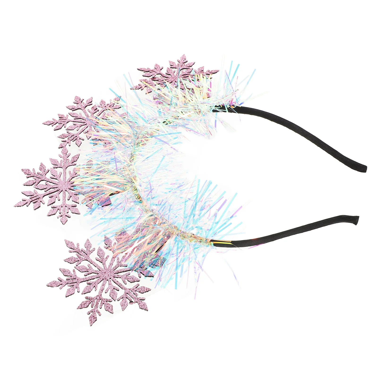 

Snowflake Headband Glitter Christmas Hair Accessories Winter Party Photo Prop For Girls Women Holiday Costume Headgear