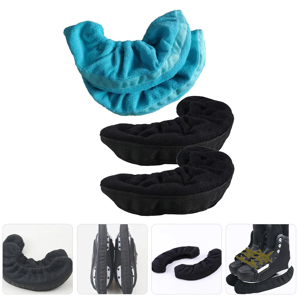 

2Pairs Elastic Skate Guards Ice Skate Blades Covers Professional Protection for Hockey Figure Skating Walkable Blade Protectors