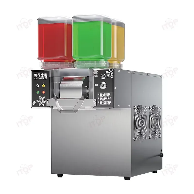 120kg/24h Multiple Flavors Snow Ice Machine Commercial Snowflake Ice Maker Machine