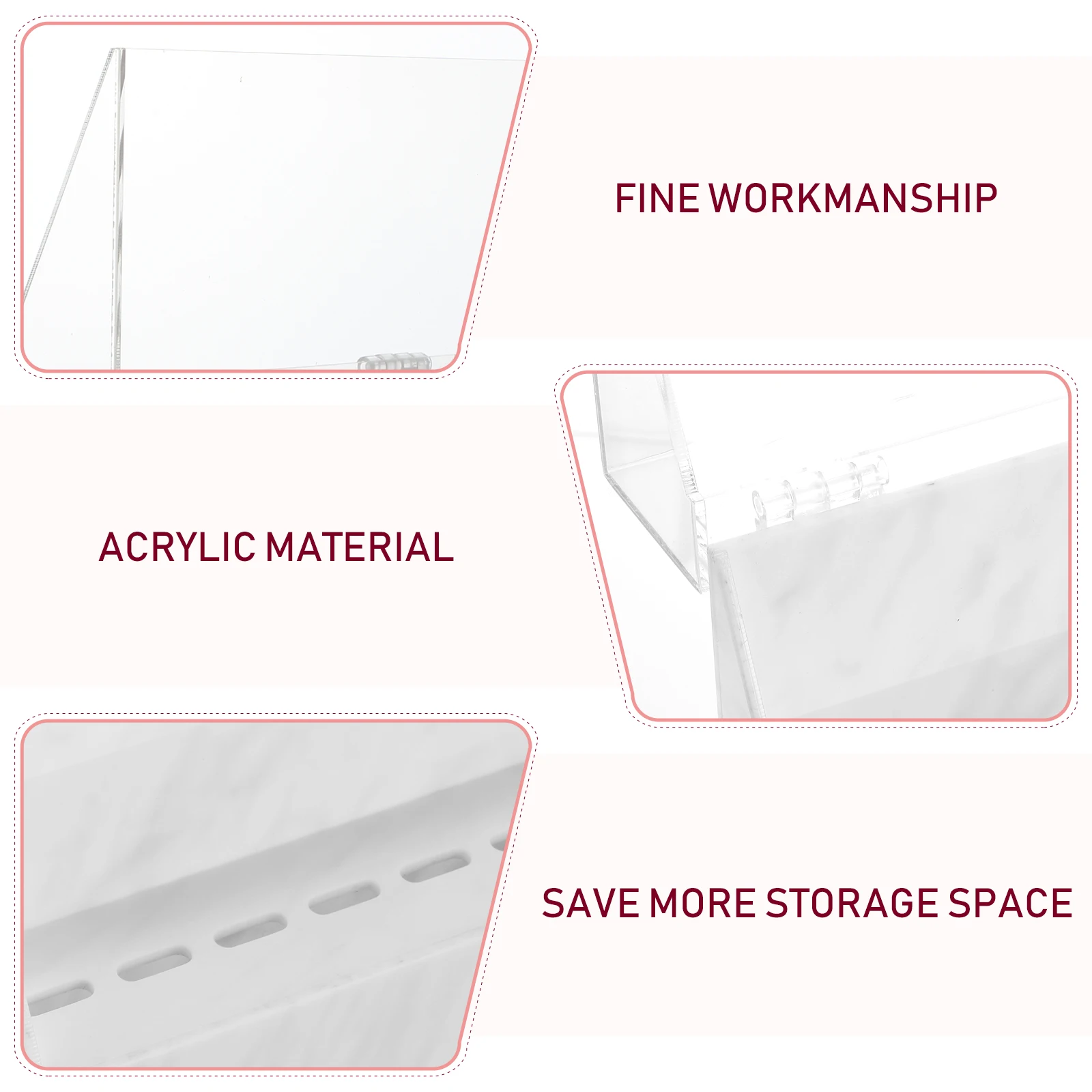 

Acrylic Tweezer Holder Storage Box Portable Lash Extension Case Compact Size Stable Display eyelash grafting salon home use