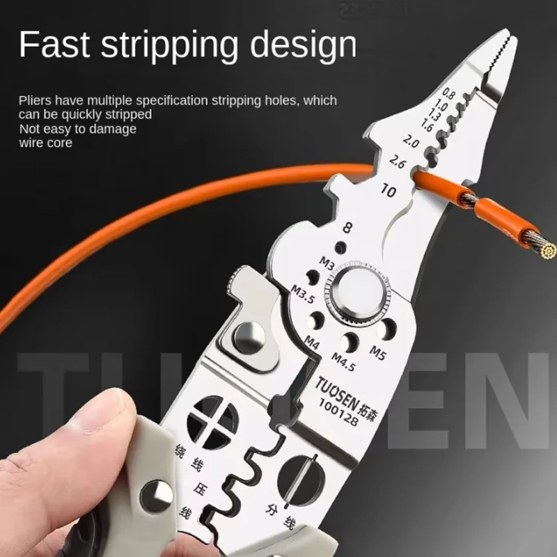 Multi Functional Electrician Pliers For Wire Splitting And Stripping, Specialized For Electricians