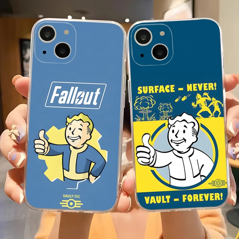 Game Fallout Phone Case Transparent For Iphone 15 14 Pro Max 11 12 Pro 13 16 7 8 Plus X XR XS SE Back Covers