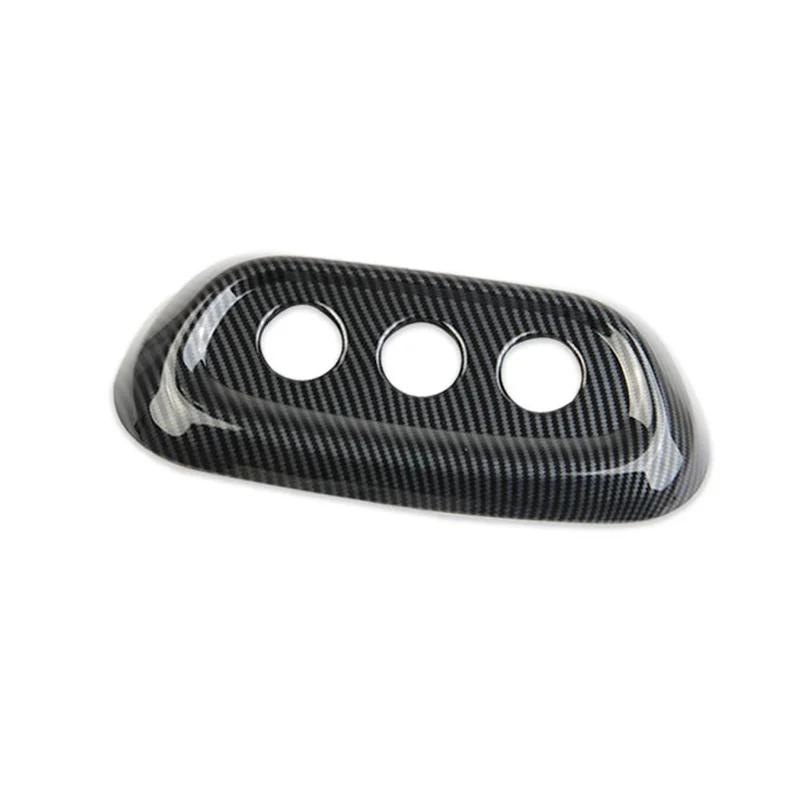 Car Carbon Fiber Roof Rear Air Conditioner Ajustment Knob Decor Frame Cover Trim Fit for Dodge Durango