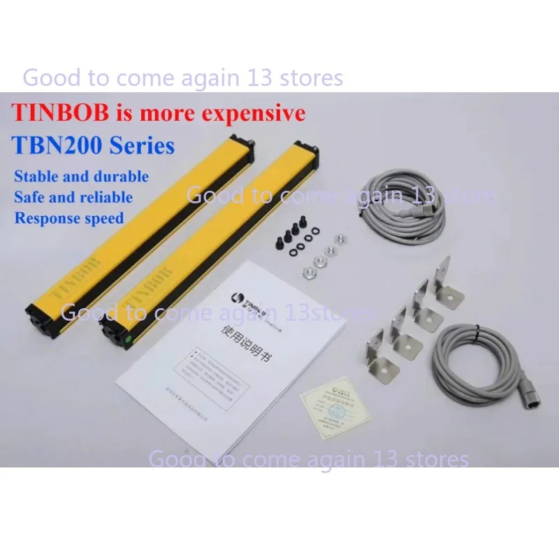 

1 комплект TINBOB Gainhao Оптоэлектроника TBN200-S2-40 Инфракрасная защитная световая завеса Решетка безопасности 40 мм Расстояние между оптическими осями