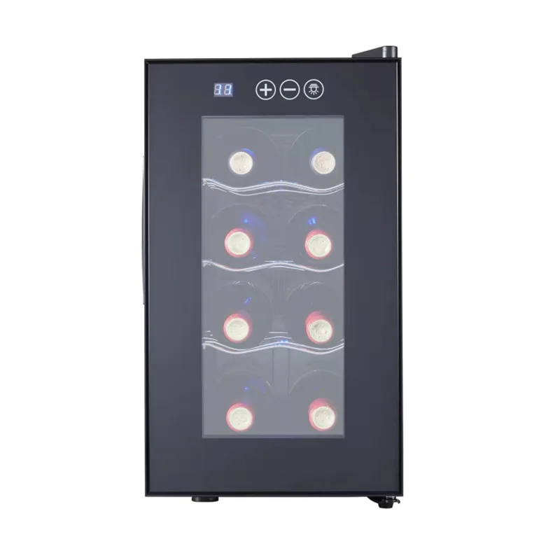 Custom Mini 8-Bottle Wine Cooler Small Wine Fridge with Glass Door for Home Wine Cellar