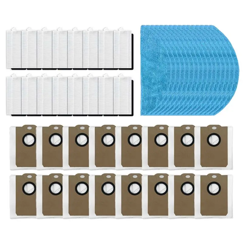 

ABVT - Запасные части и аксессуары для робота-пылесоса LIECTROUX G7: сменные салфетки для швабры, HEPA-фильтры, мешки для пыли.