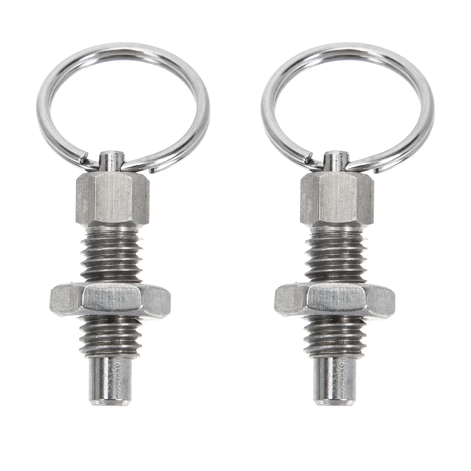 

2pcs Spring Positioning Pins Indexing Plungers Pull Plunger Stainless Steel Mechanical Accessories SpringLoaded Plunger
