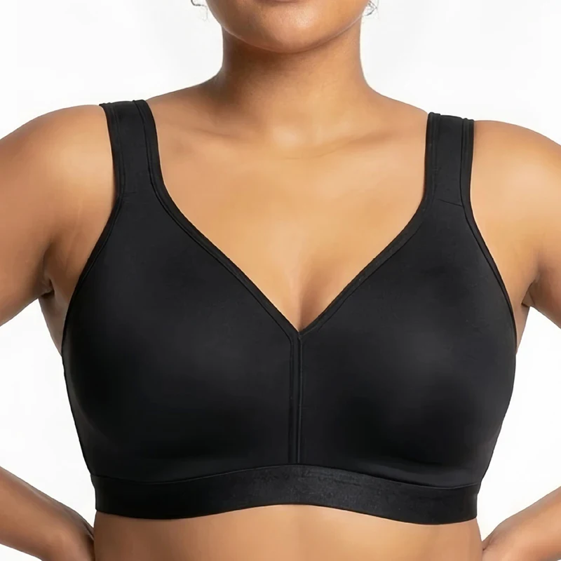 Wirefree Bra for Womens Non Padded Underwear Female Plus Size Adjustable Smooth Lingerie 34 36 38 40 42 44 46 48 B C D E F G