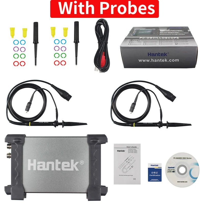 Hantek 6022BE Laptop PC USB Digital Storage Virtual Oscilloscope 2 Channels 20Mhz Handheld Portable Osciloscopio