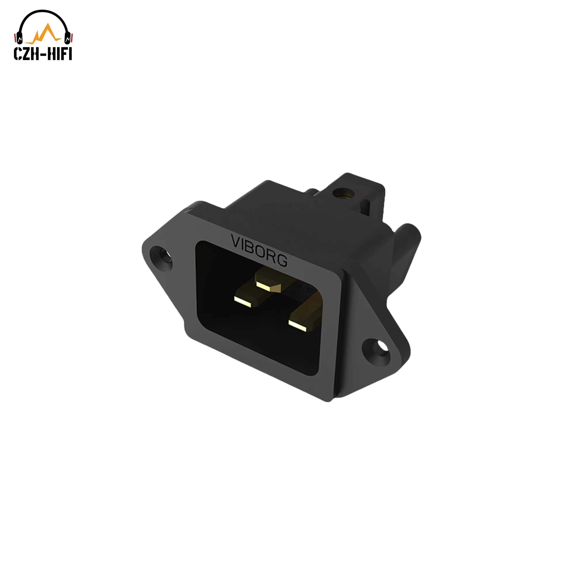 1pc Viborg Hi-End VI20G C20 Power Socket Gold Plated Copper 3PIN Male Power Connector 2A Inlet electrical Receptacle