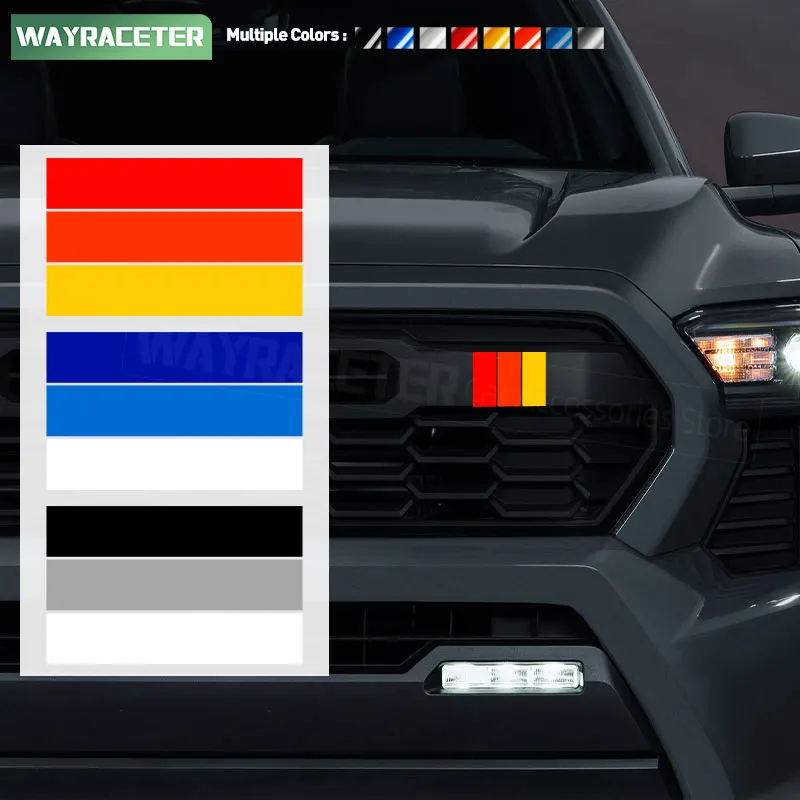 

Трехцветные полосатые наклейки для Toyota 4runner TRD Pro Off Road FJ Cruiser Land Tacoma Tundra Hilux RAV4 Lexus LX570 GX460 RX
