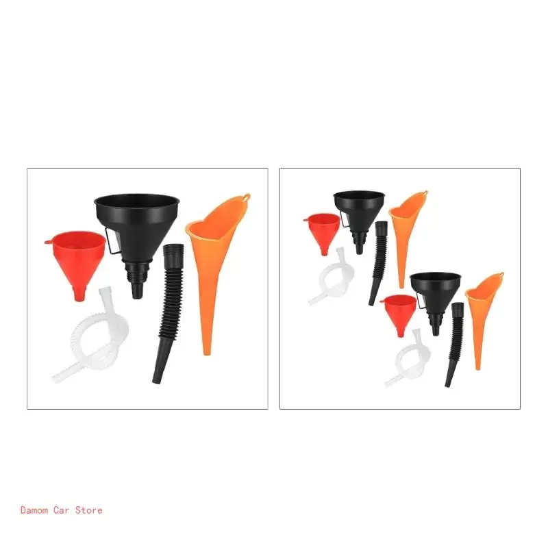 

Hand Set Plastic Tool Fuels Filter Funnel Tool Reliable for Easy Refueling