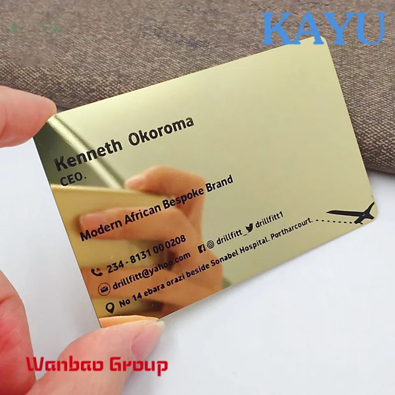 

Custom Hot selling excellent quality business card aluminum business card printing Metal business card