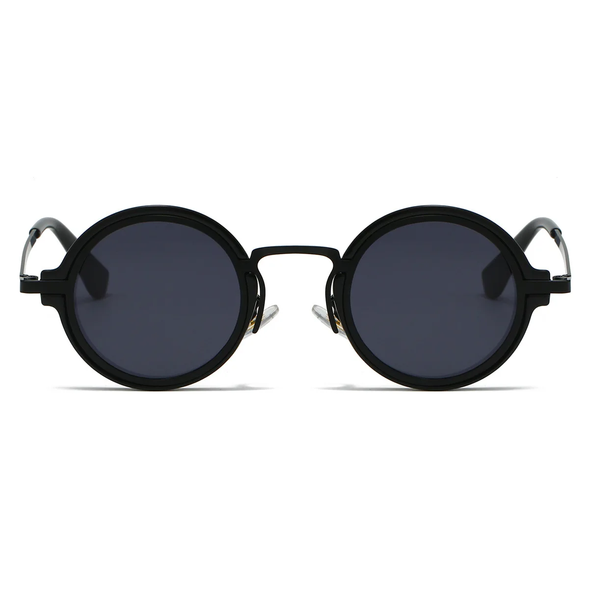 New Retro Small Round Frame Sunglasses for Men's Personalized Steampunk Outdoor Driving Sunglasses Street Photography