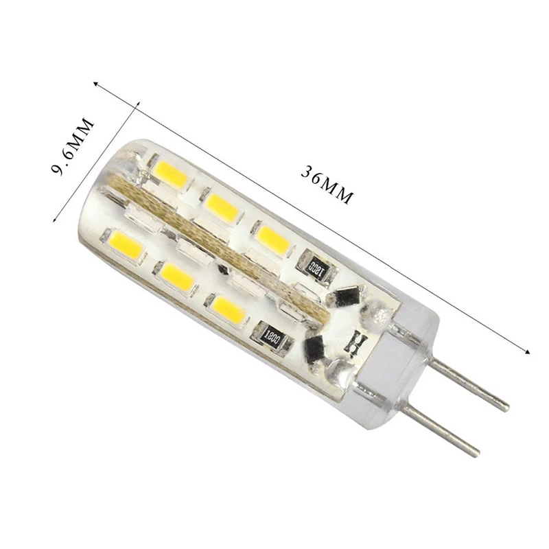 Mini Lâmpada LED G4, 2W, 3W Lâmpada de milho, AC, DC, 12V, AC220V, Lâmpada de sílica Gel, Lustre de ângulo de feixe 360, Substitua a lâmpada