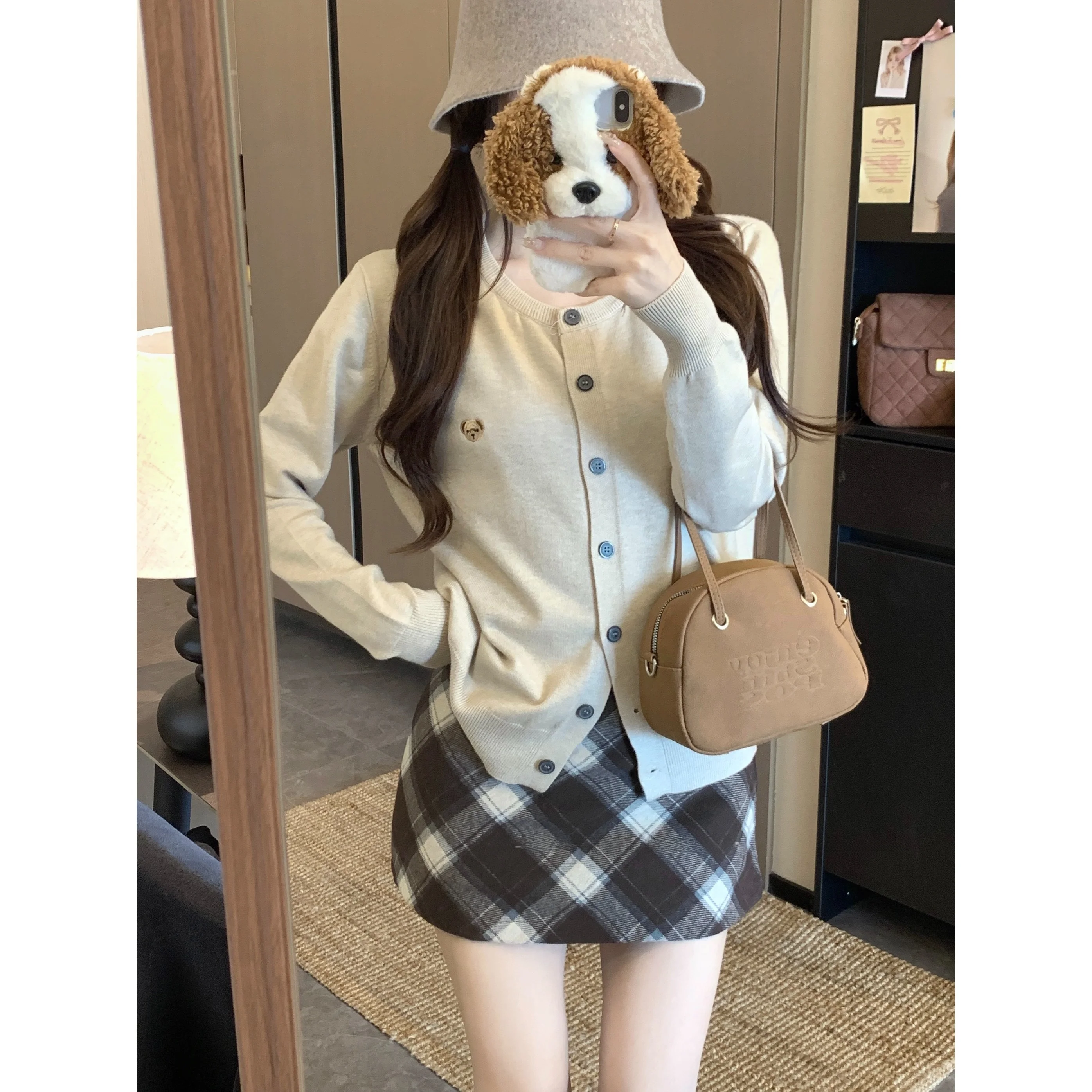 

ay Knitted Open Cardigan Women's Outerwear 2026 New Autumn Winter Sweater Outer Layer Early Autumn Sle High-End Feeling Top