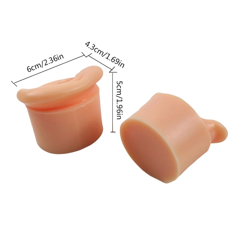 1/2Pcs Ear Model Ear Picking Model Teaching Dedicated Long Ear Canal Simulation Silicone Deep Ear Canal Ear Picking Practice