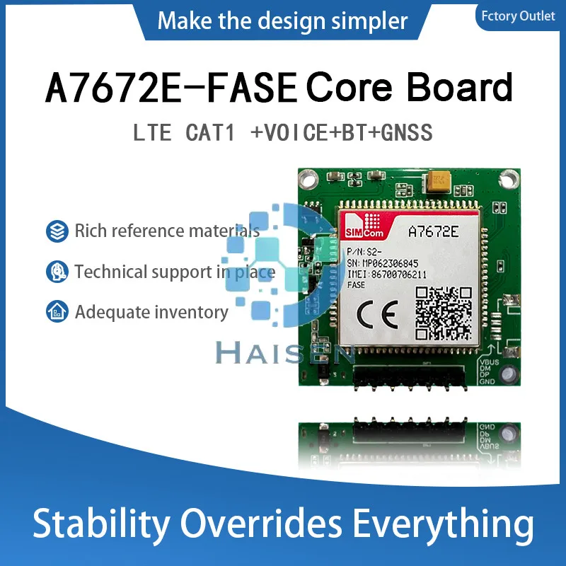 HAISEN SIMCOM A7672E-FASE Core Board A7672E-FASE Development Board LTE CAT1+Voice+BT+GNSS A7672