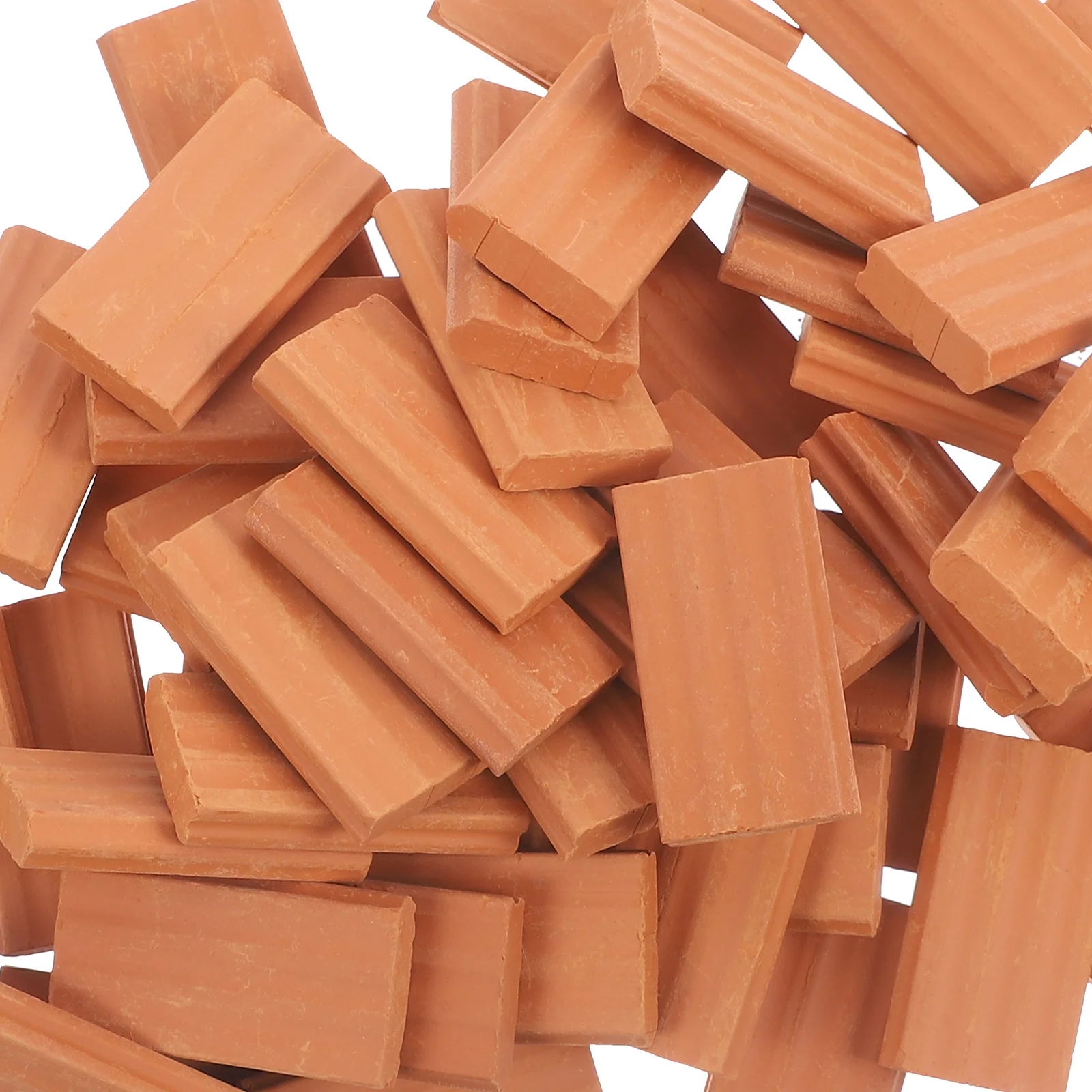 50Pcs Realistic Mini Bricks Miniature DIY Brick Safe Soil Material Micro Landscape Decor Sand Table Architecture