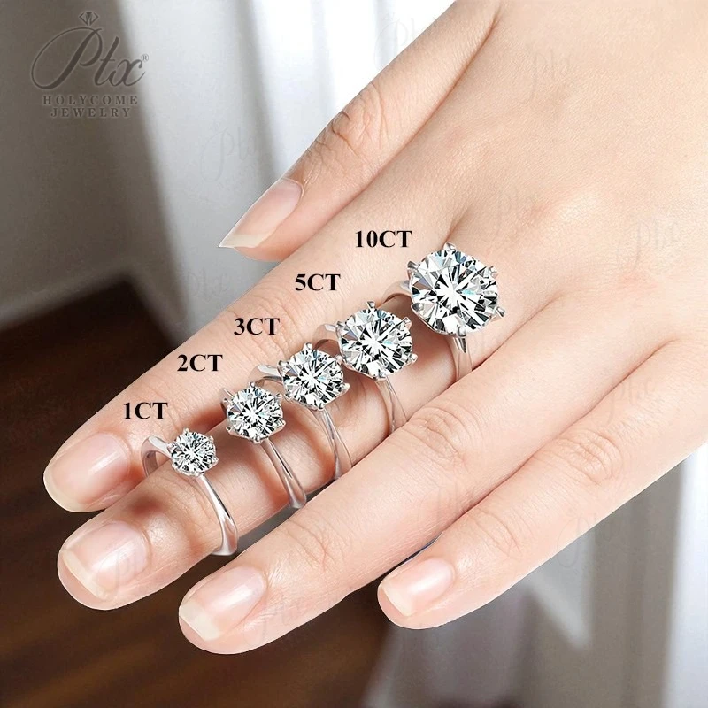 

Кольцо-пасьянс, настраиваемое золото 14 карат/18 карат, овальная огранка 3 карата/5 карата VVS1, обручальное кольцо с муассанитом/лабораторным бриллиантом Clarity