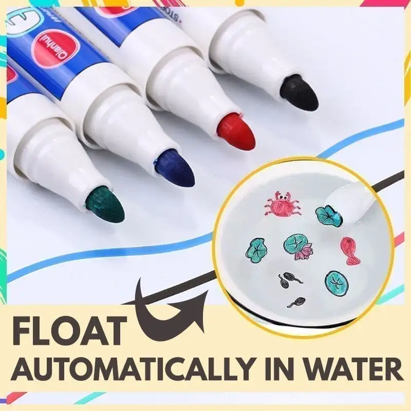 Magical Water Painting Whiteboard Pen Erasable Color Marker Pen Water-based Dry Erase Blackboard Pen Education Toy For Kids