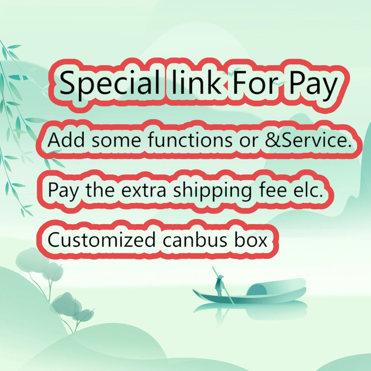 4 Special Link for Our Customers to pay the extra fee