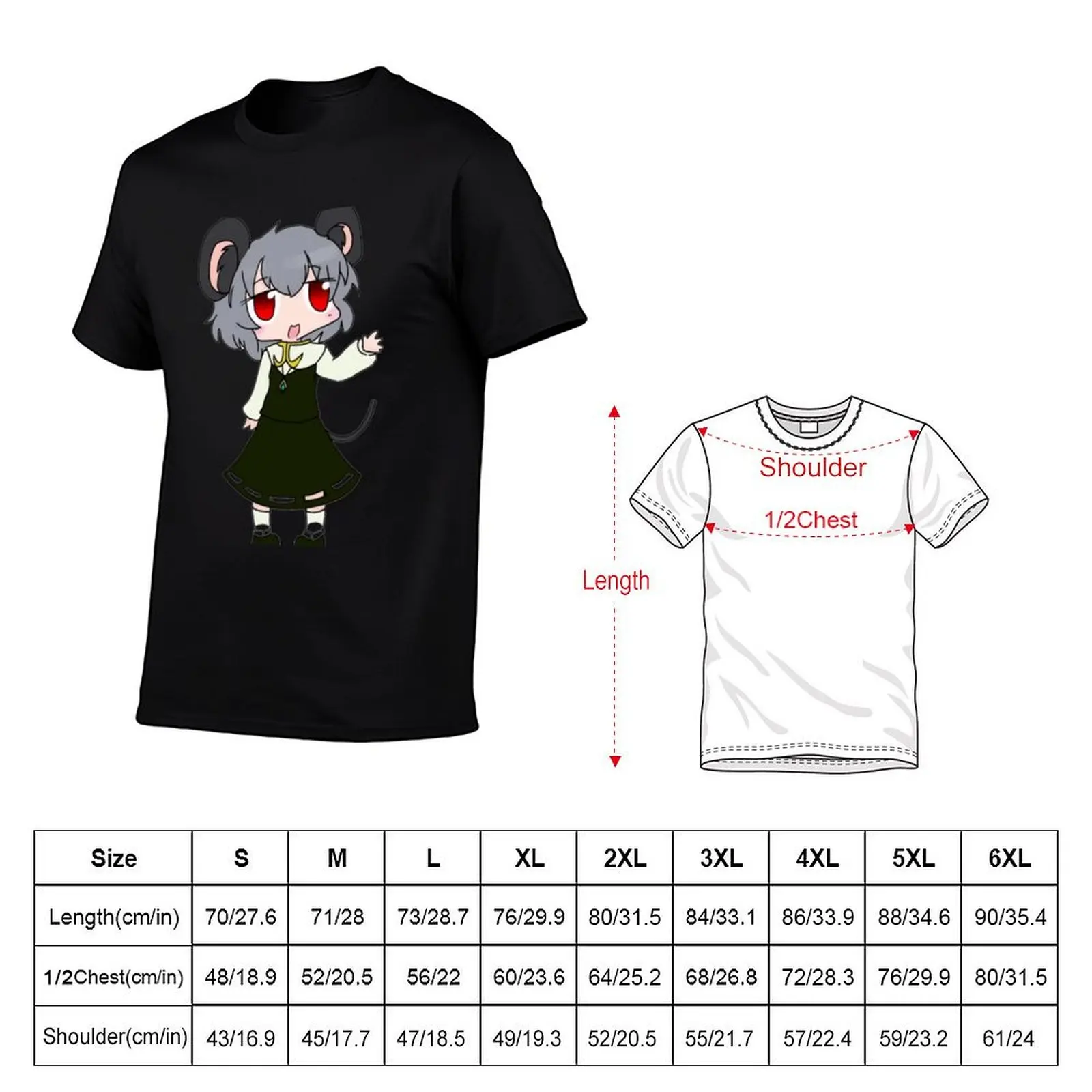 Nazrin Nyn Touhou Nazrin Funny mouse girl T-Shirt Quick Dry Fishing T-Shirt