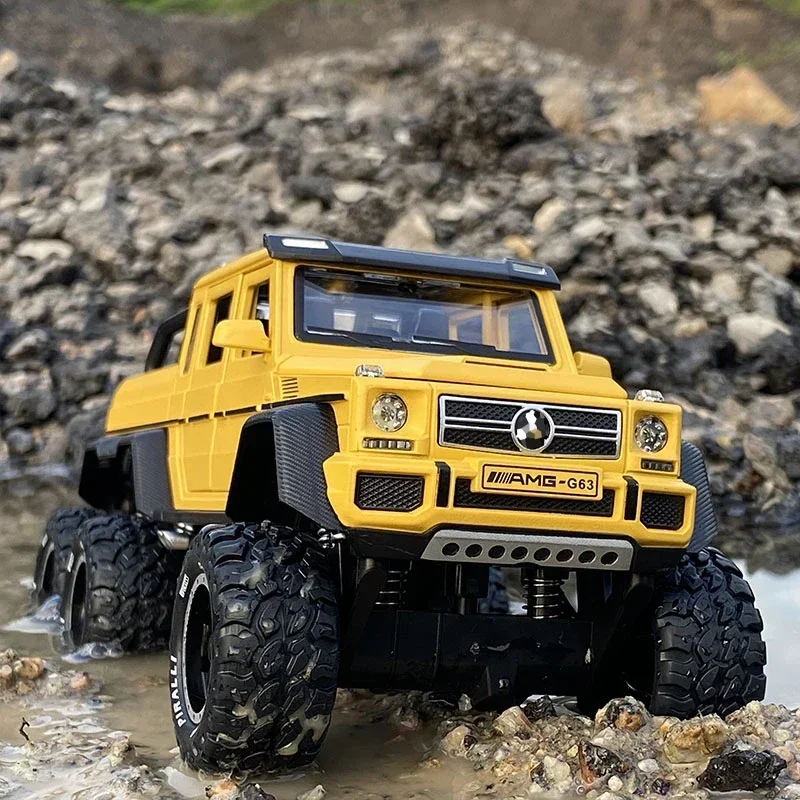 1:28 G63 6X6 AMG Tyre Off-Road Vehicle Alloy Car Diecasts & Toy Vehicles Car Model Off-Road Vehicle Car Toys For Children Gift