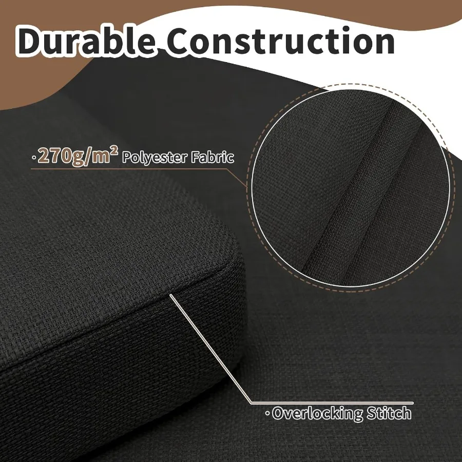 وسائد كرسي لكراسي الطعام، عبوة من 2 وسائد مقعد إسفنجية عالية الكثافة 35D لكراسي المطبخ مع أربطة غير قابلة للانزلاق وقابلة للإزالة #4