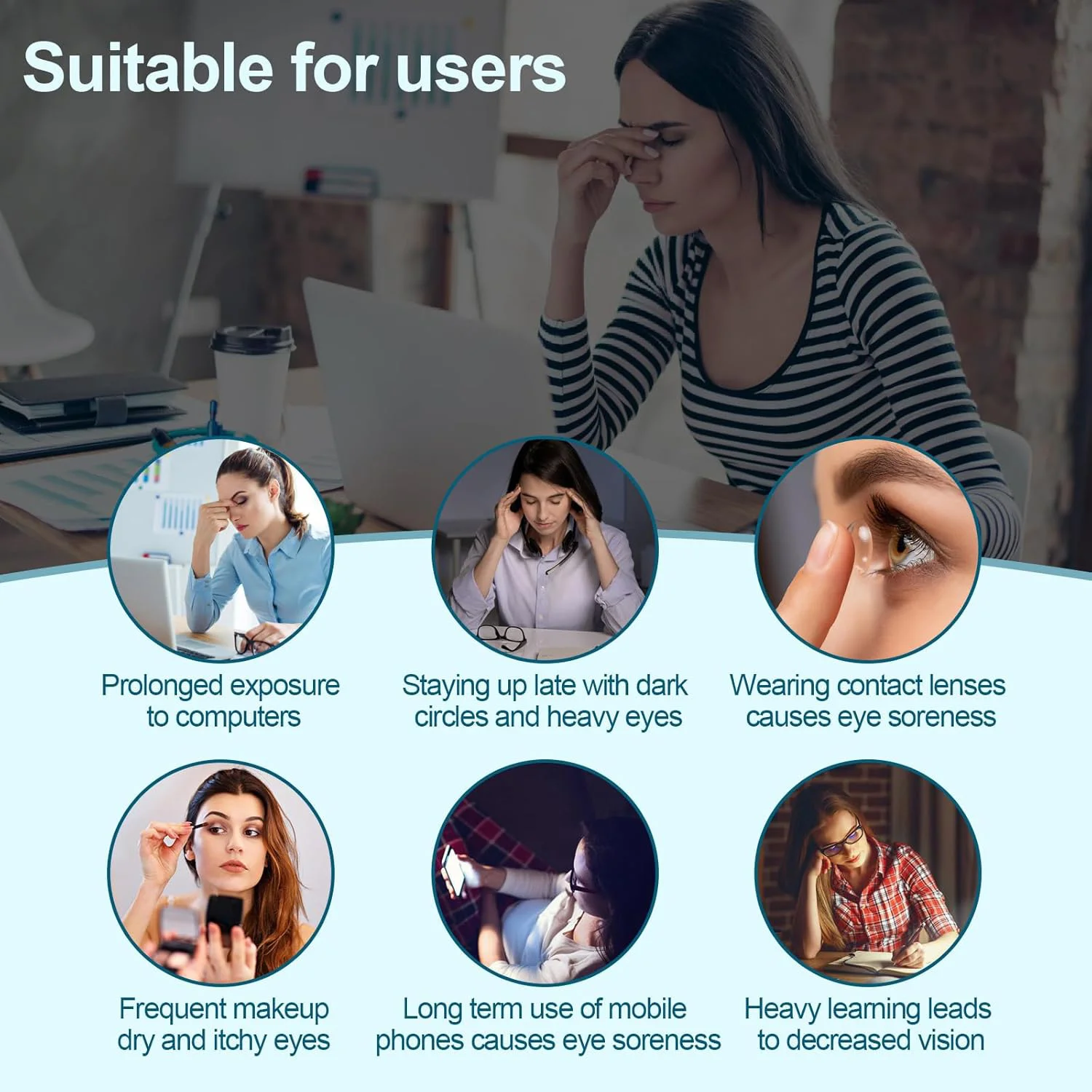 Eye Nebulizer Handheld Eye Moisturizer Atomizer Household Eye Sprayer Eyeshade Mesh Nebulizer Eye SPA Relieve Eye strain