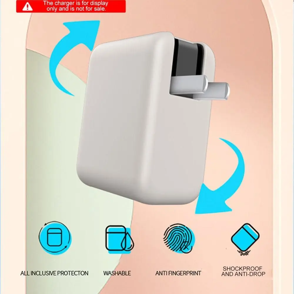 Shockproof Silicone Case Solid Color Soft Protective Case Dustproof Portable for Anker 100W 3-Port Charger With Screen Display