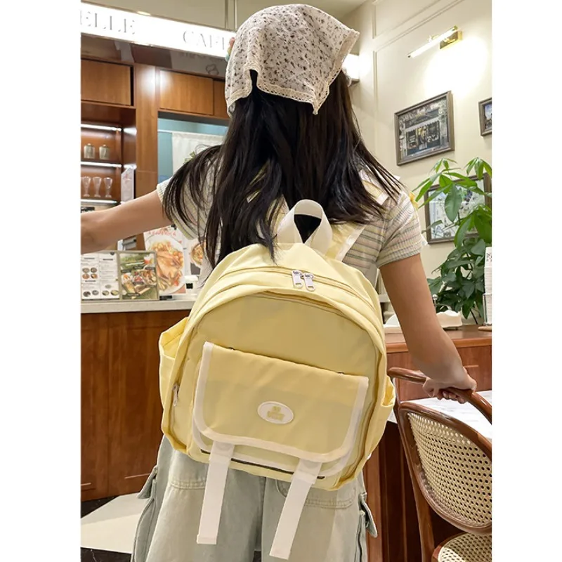 Ita Backpacks Sweet Cute Transparent School Bag Canvas Teenage Girls Kawaii Doll Rucksack Preppy Style Autumn Сумка Bolsas