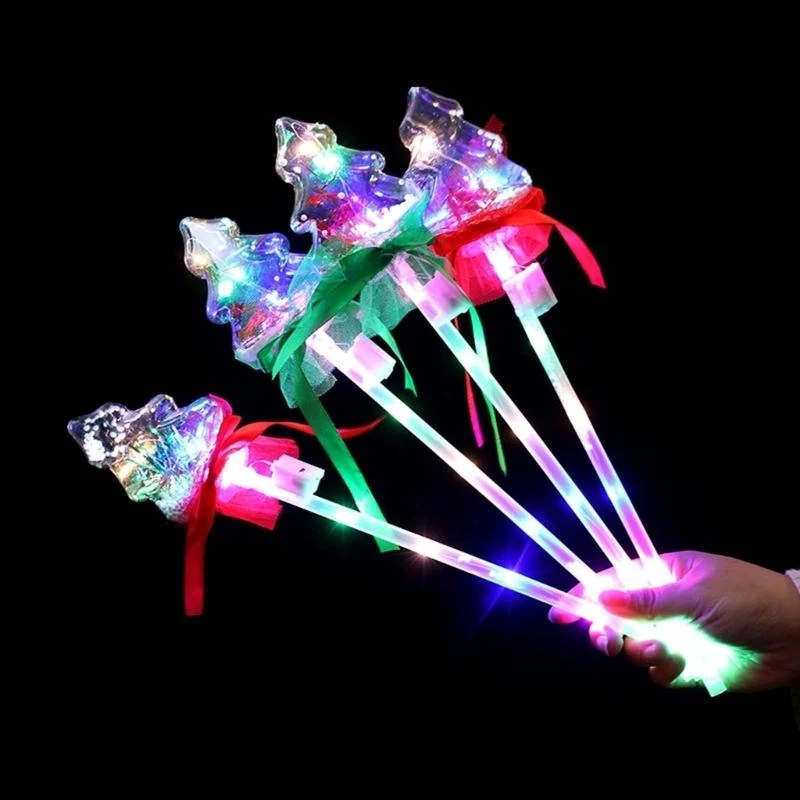 

Christmas Tree Led Fairy Wands Rave Toy Light-up Balls Wand Glowing for Birthdays Novelty Kids Toy 15UB