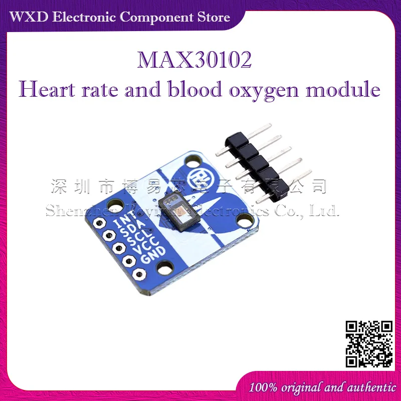 

MAX30102 blood oxygen concentration wrist heart rate pulse detection heartbeat sensor module heart rate sensor