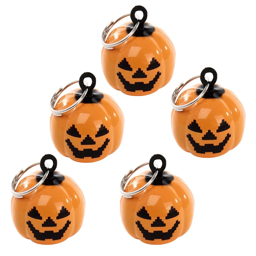 

10 Pcs Pumpkin Shaped Bells for Pets Waterproof Halloween Charm Small Pendant Copper Material Dog Wear Everyday Comfortable