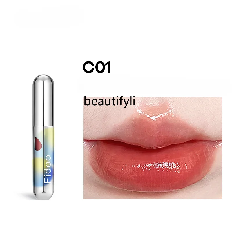 

zq Dudu Jelly Lip Glaze Mirror Water Light Lipstick Lasting Moisturizing Lip Gloss Lip Gloss