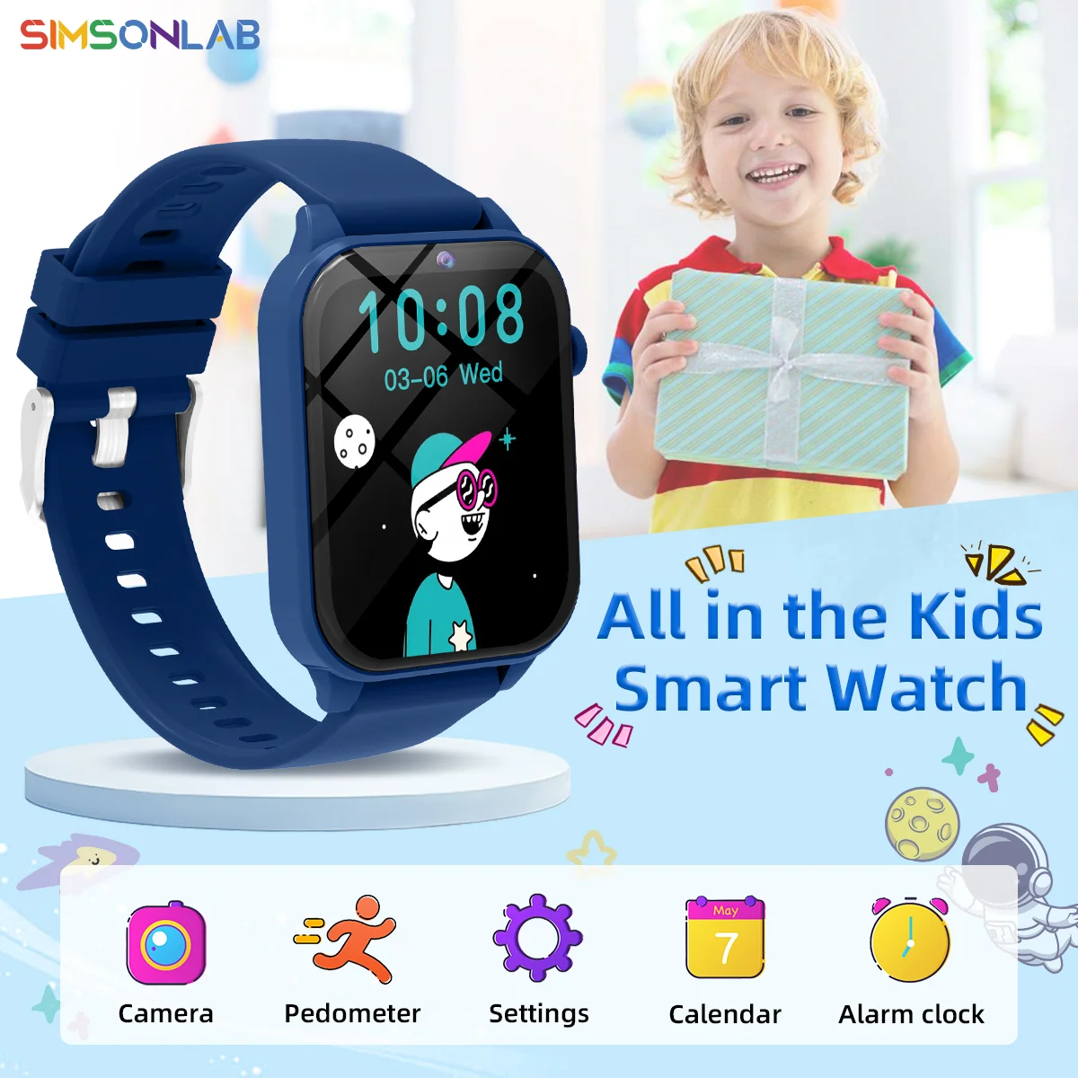 

Games Smart Watch Kids Waterproof Flashlight Camera 18 Games Sleep Monitoring Step Counting Children Boy Girl Watch Best Gifts
