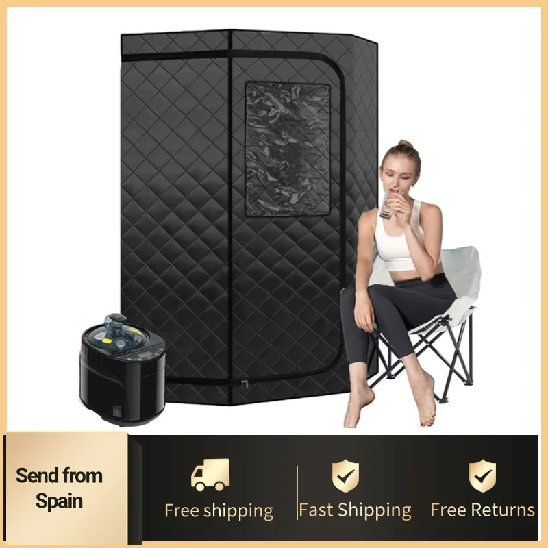 Dampfsauna-Set in voller Größe, großes Raum-Home-Spa mit 4-Liter-Dampfgarer, 4 l, 1600 W, zur