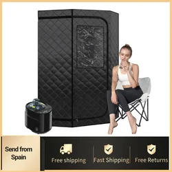 Full Size Steam Sauna Set Large Space Home Spa With 4L Steamer 4L 1600W  for Relaxation Detox