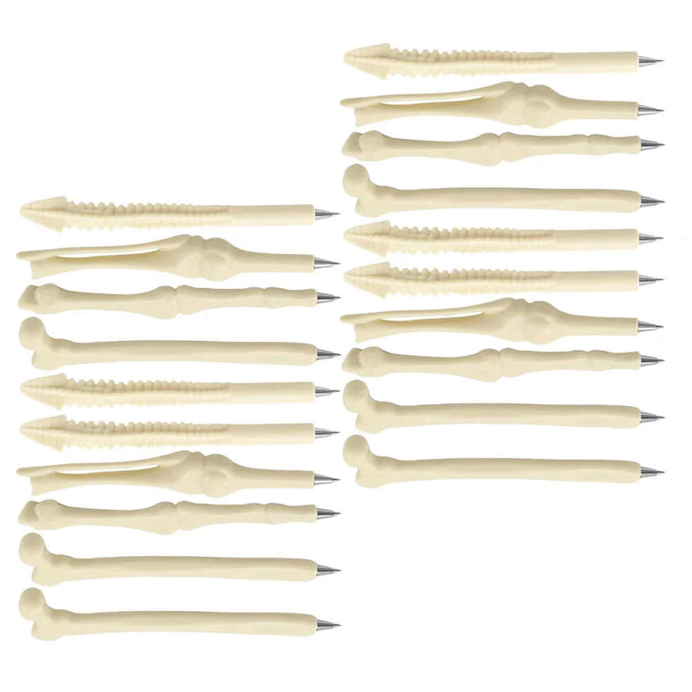 20 قطعة أقلام حبر جاف على شكل عظمة 0.7 مللي متر حبر أسود قضيب بلاستيكي صلب للأطباء والممرضات والطلاب