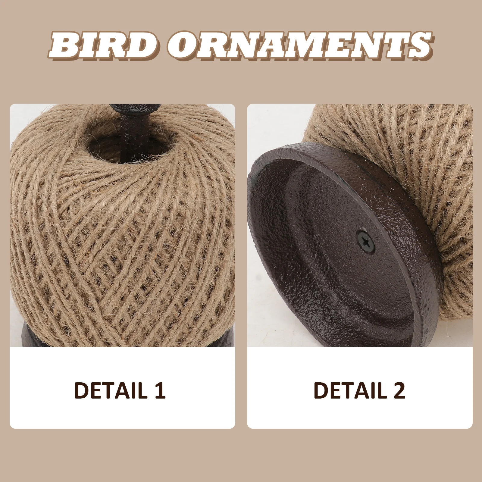 

Cast Hemp Rope Rack Retro Style Home Decor Ornament Sturdy Non Slip Bottom Small Figurines Miniature Models